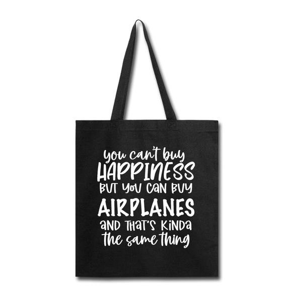 You Can Buy Airplanes - White - Tote Bag - black