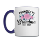 Promoted To Grandma - 2021 - Contrast Coffee Mug - white/cobalt blue