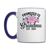 Promoted To Grandma - 2021 - Contrast Coffee Mug - white/cobalt blue