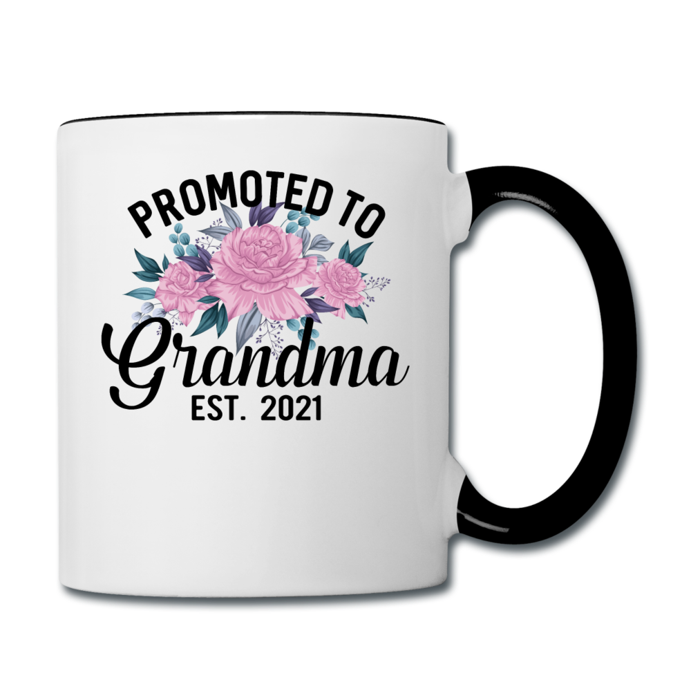 Promoted To Grandma - 2021 - Contrast Coffee Mug - white/black