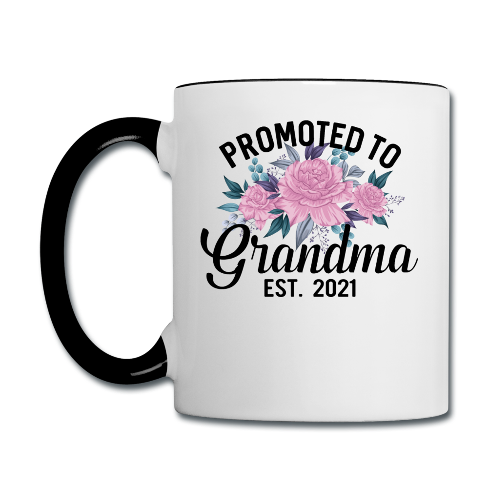 Promoted To Grandma - 2021 - Contrast Coffee Mug - white/black