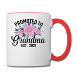 Promoted To Grandma - 2021 - Contrast Coffee Mug - white/red