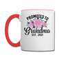 Promoted To Grandma - 2021 - Contrast Coffee Mug - white/red