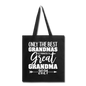 Promoted To Great Grandma - 2021 - White - Tote Bag - black