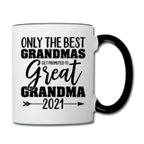 Promoted To Great Grandma - 2021 - Black - Contrast Coffee Mug - white/black