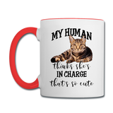 My Human - She - Contrast Coffee Mug - white/red