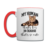 My Human - He - Contrast Coffee Mug - white/red