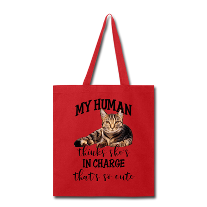 My Human - She - Tote Bag - red