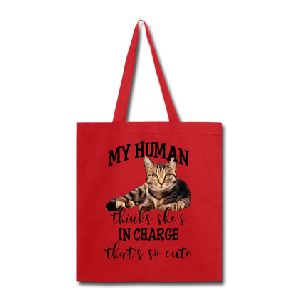 My Human - She - Tote Bag - red