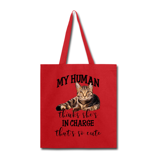 My Human - She - Tote Bag - red