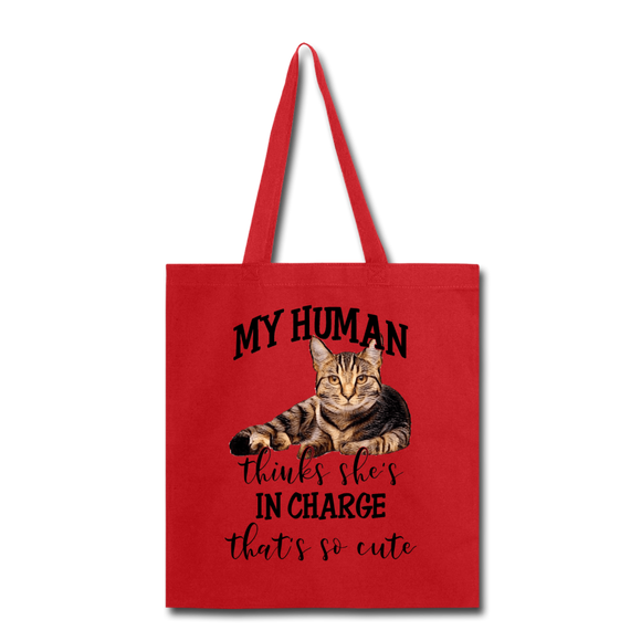 My Human - She - Tote Bag - red