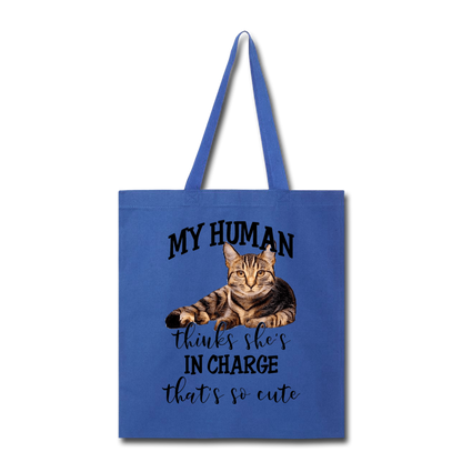 My Human - She - Tote Bag - royal blue