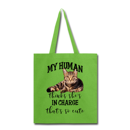 My Human - She - Tote Bag - lime green