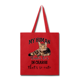My Human - He - Tote Bag - red