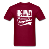 Highway Legends - White - Unisex Classic T-Shirt - burgundy
