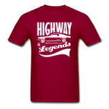 Highway Legends - White - Unisex Classic T-Shirt - dark red