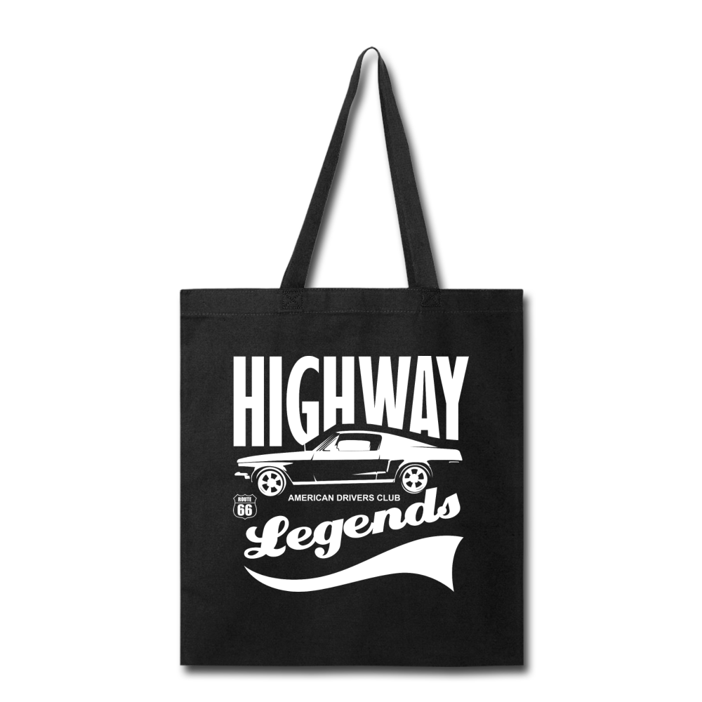 Highway Legends - White - Tote Bag - black