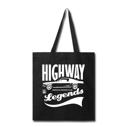 Highway Legends - White - Tote Bag - black