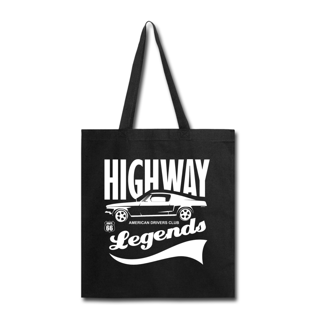 Highway Legends - White - Tote Bag - black