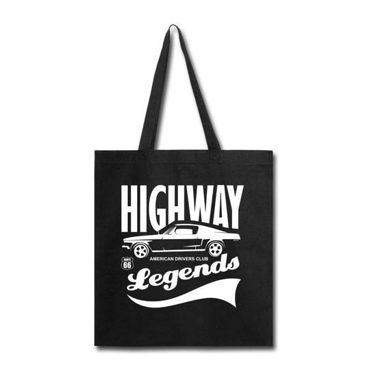 Highway Legends - White - Tote Bag - black