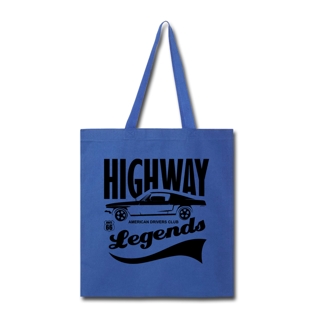 Highway Legends - Black - Tote Bag - royal blue