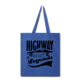 Highway Legends - Black - Tote Bag - royal blue