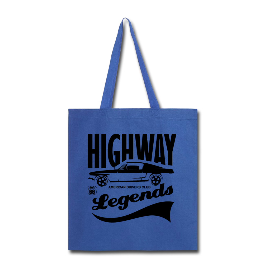 Highway Legends - Black - Tote Bag - royal blue