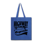 Highway Legends - Black - Tote Bag - royal blue