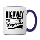 Highway Legends - Black - Contrast Coffee Mug - white/cobalt blue