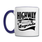 Highway Legends - Black - Contrast Coffee Mug - white/cobalt blue