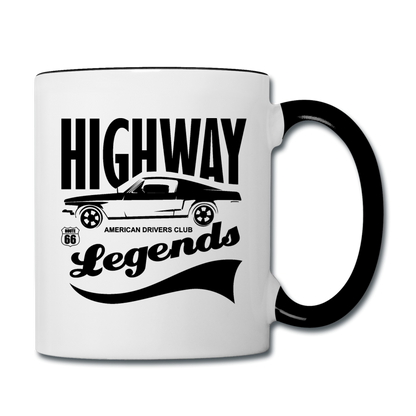 Highway Legends - Black - Contrast Coffee Mug - white/black