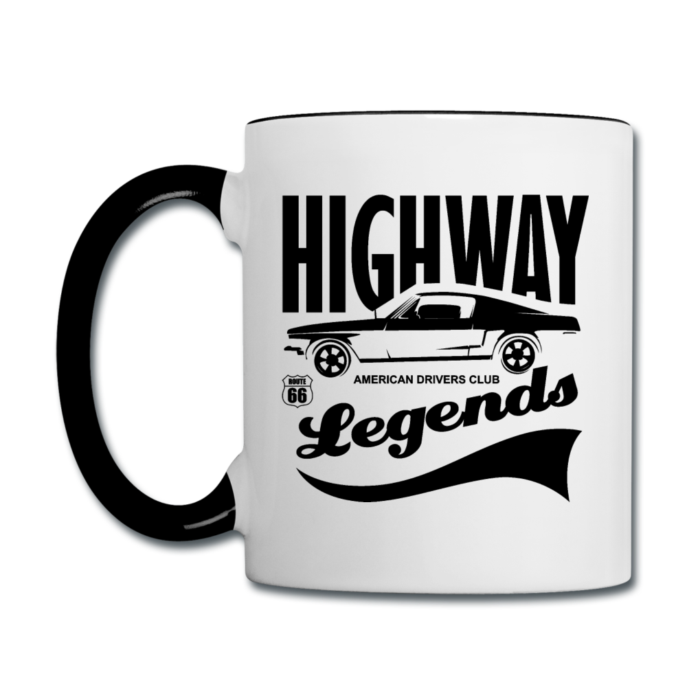 Highway Legends - Black - Contrast Coffee Mug - white/black