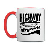 Highway Legends - Black - Contrast Coffee Mug - white/red