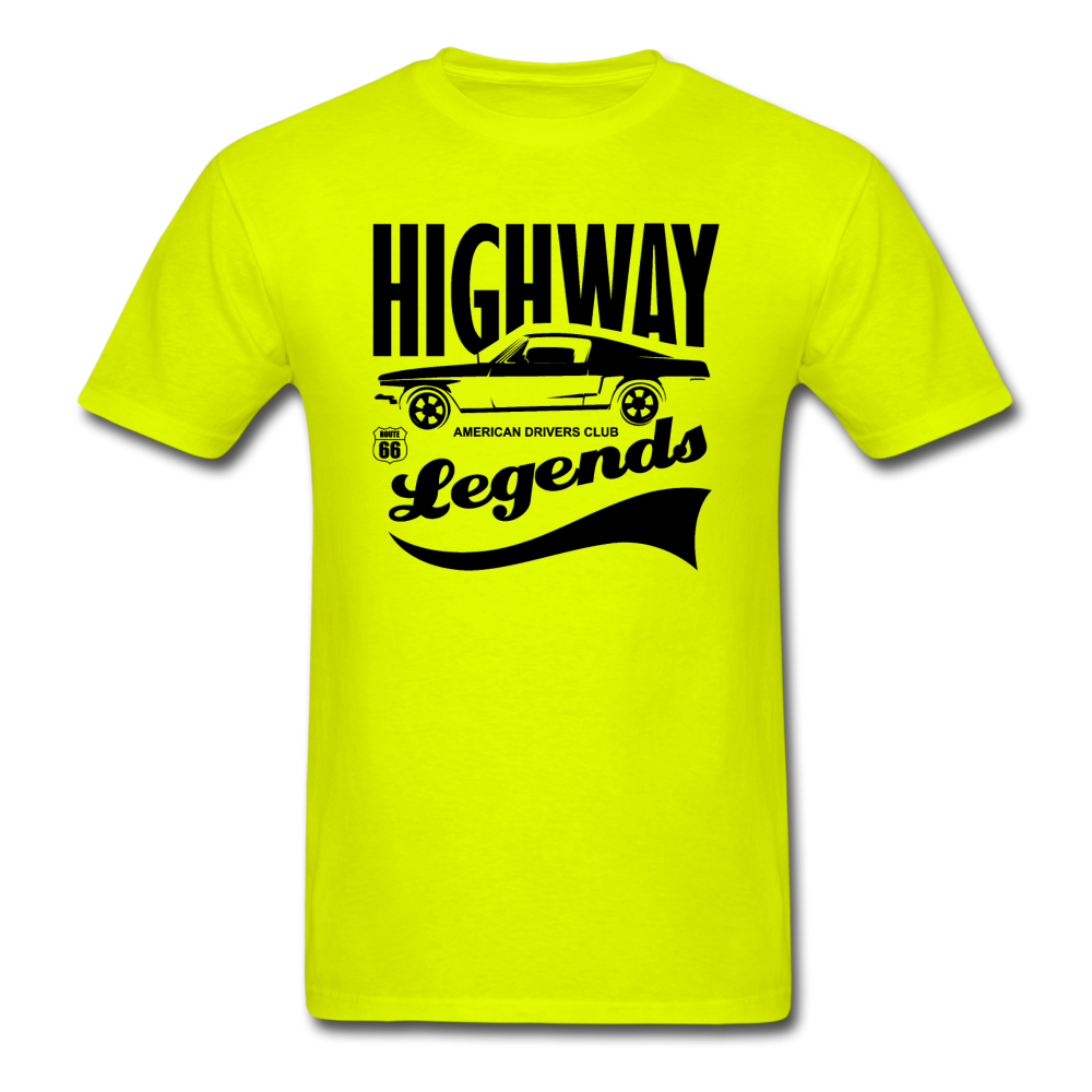 Highway Legends - Black - Unisex Classic T-Shirt - safety green