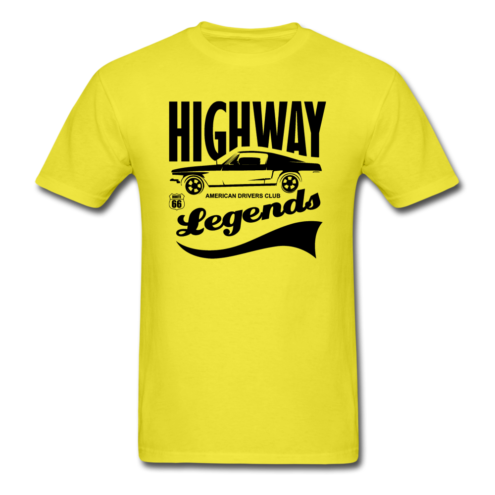 Highway Legends - Black - Unisex Classic T-Shirt - yellow