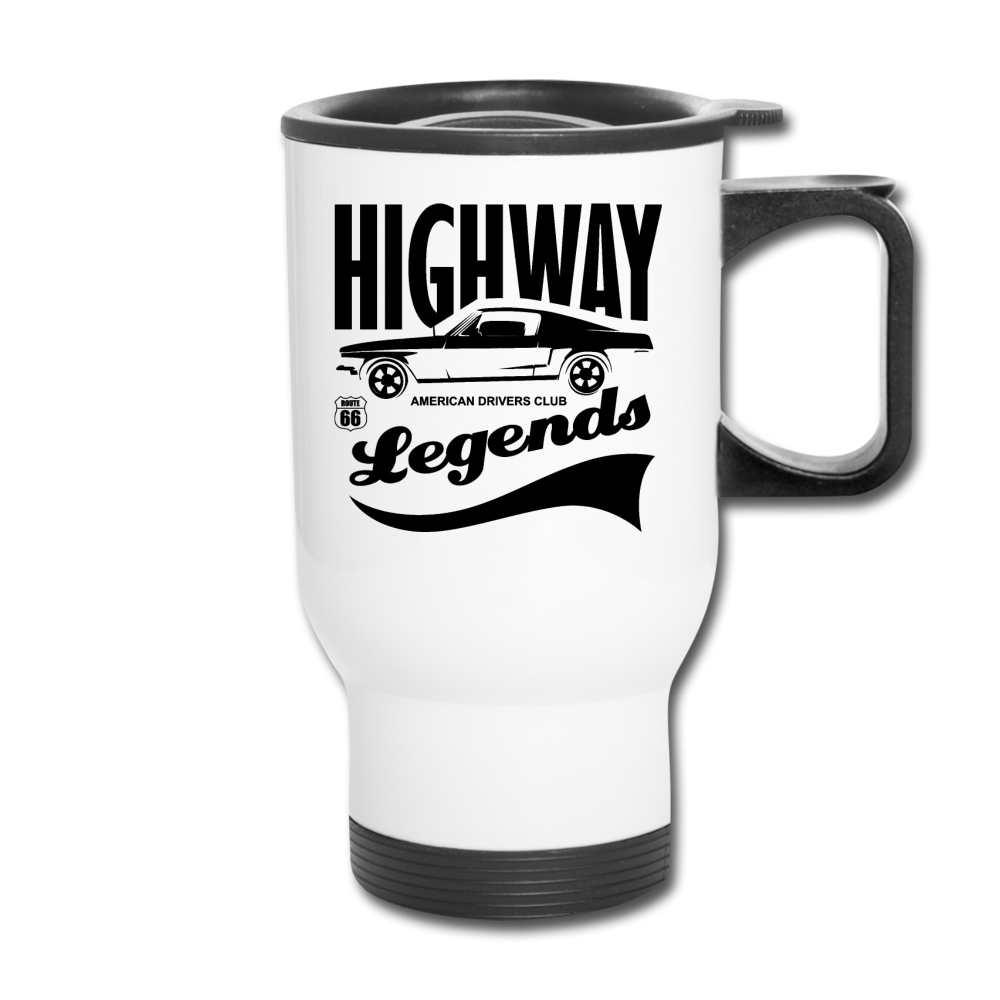 Highway Legends - Black - Travel Mug - white