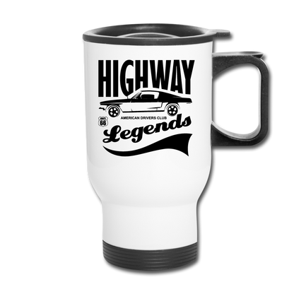 Highway Legends - Black - Travel Mug - white