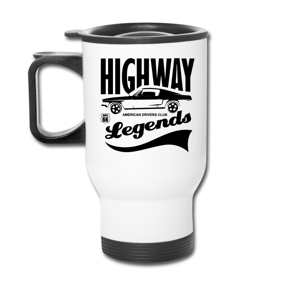 Highway Legends - Black - Travel Mug - white