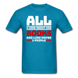 All I Care About Are Books - White - Unisex Classic T-Shirt - turquoise