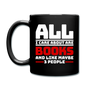 I Care About Are Books - White - Full Color Mug - black