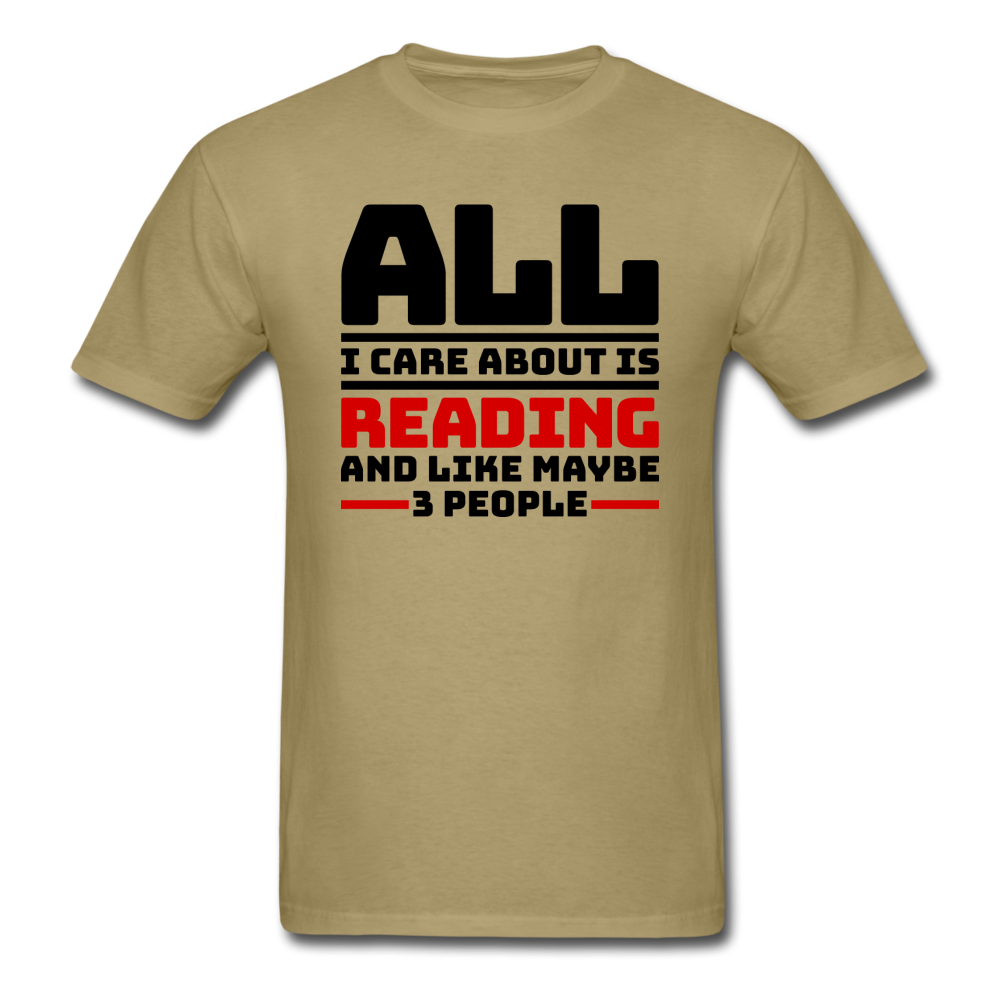 I Care About Are Reading - Black - Unisex Classic T-Shirt - khaki