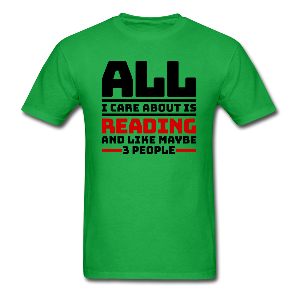 I Care About Are Reading - Black - Unisex Classic T-Shirt - bright green