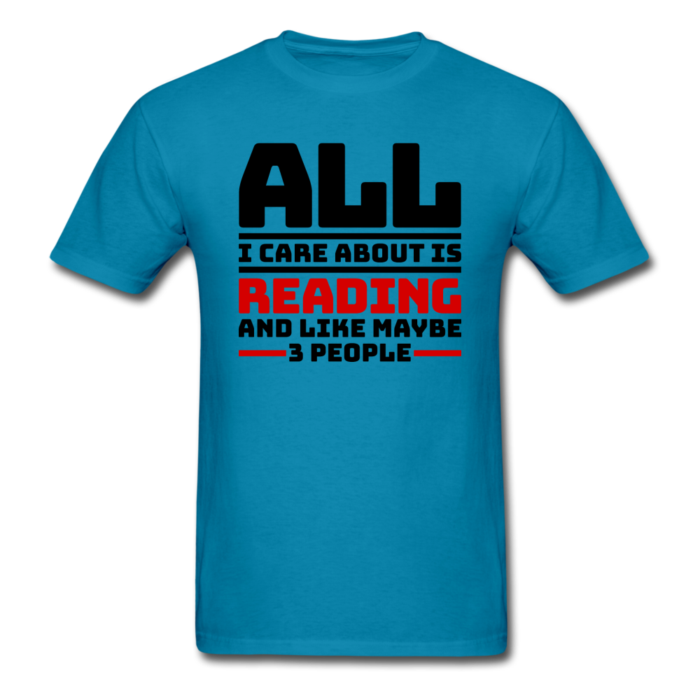 I Care About Are Reading - Black - Unisex Classic T-Shirt - turquoise