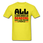 I Care About Are Reading - Black - Unisex Classic T-Shirt - yellow