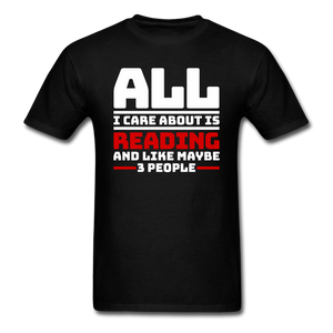 I Care About Are Reading - White - Unisex Classic T-Shirt - black