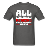 I Care About Are Reading - White - Unisex Classic T-Shirt - charcoal