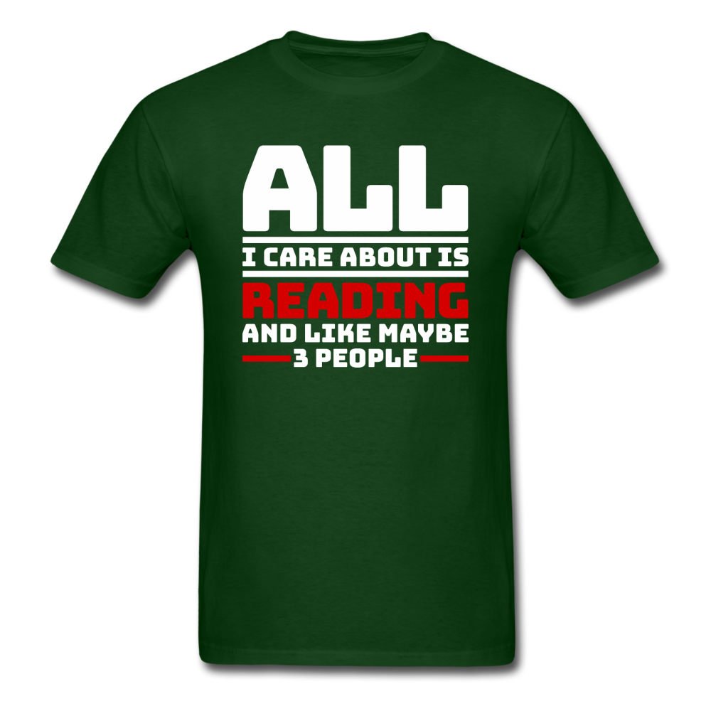 I Care About Are Reading - White - Unisex Classic T-Shirt - forest green