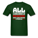 I Care About Are Reading - White - Unisex Classic T-Shirt - forest green