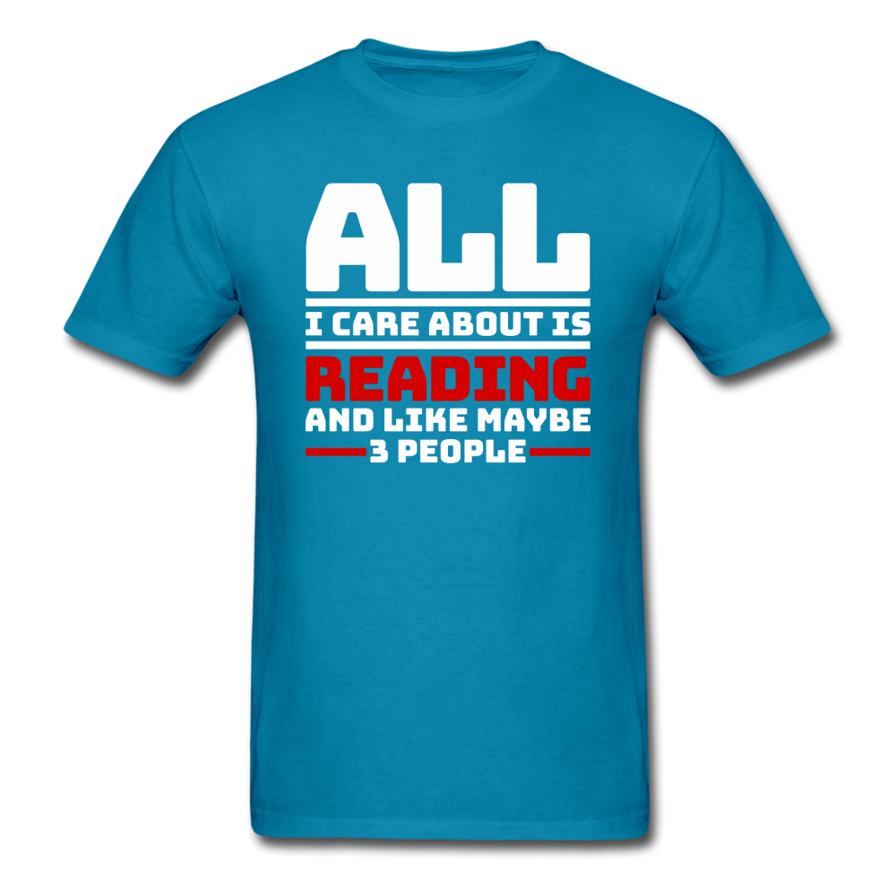 I Care About Are Reading - White - Unisex Classic T-Shirt - turquoise