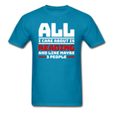 I Care About Are Reading - White - Unisex Classic T-Shirt - turquoise